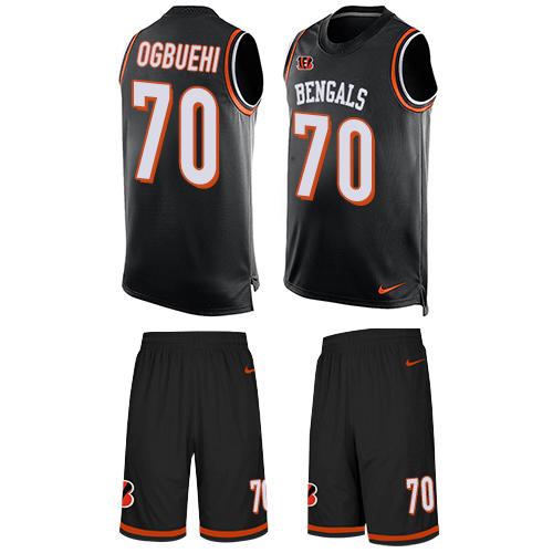 Nike Bengals #70 Cedric Ogbuehi Black Team Color Men's Stitched NFL Limited Tank Top Suit Jersey - Click Image to Close